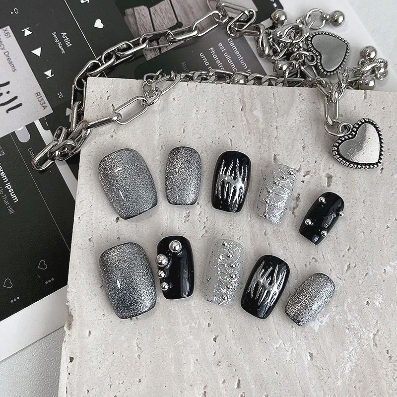 Resin Art Materials - 10Pcs Short Square Press On Nails