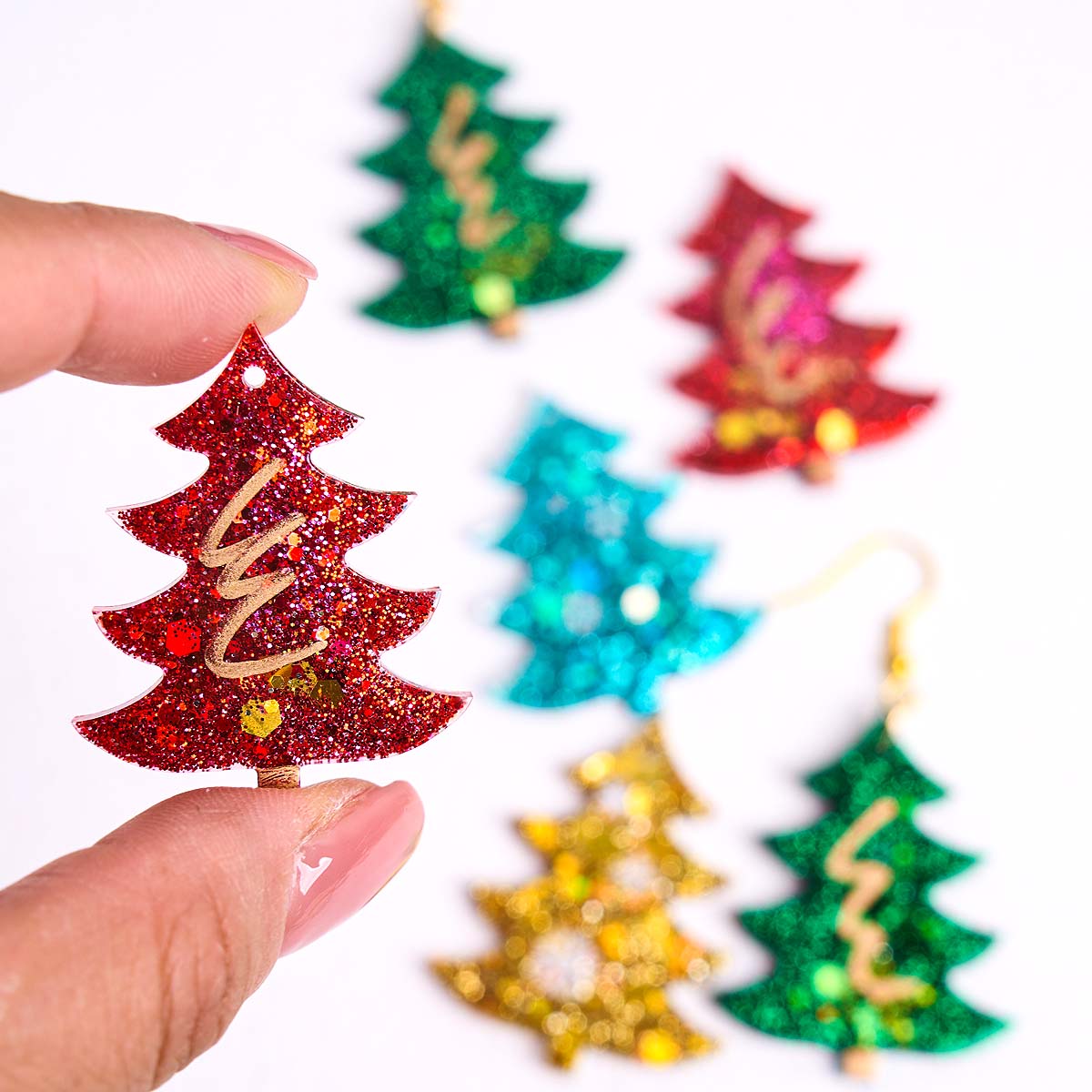 Resin Art Materials - 3D Christmas Tree Pendant Silicone Mold