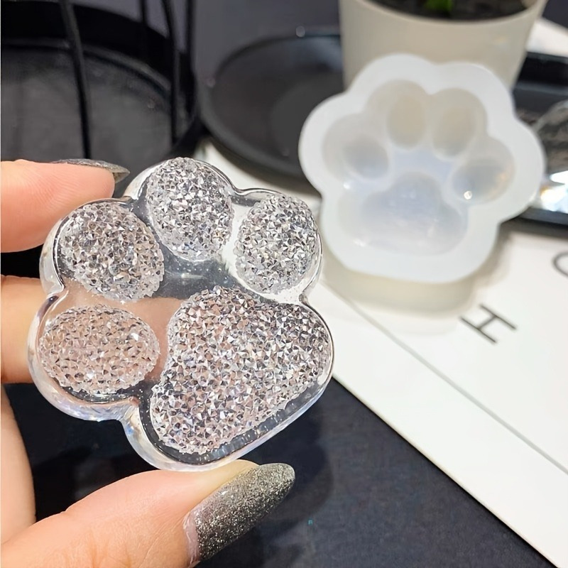 Resin Art Mold - 1pc Paw Print Mold, Clear Epoxy