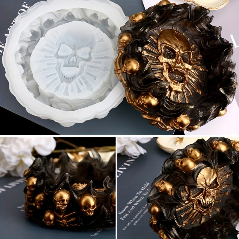 Resin Art Materials - Ashtray mold, skull DIY craft gift