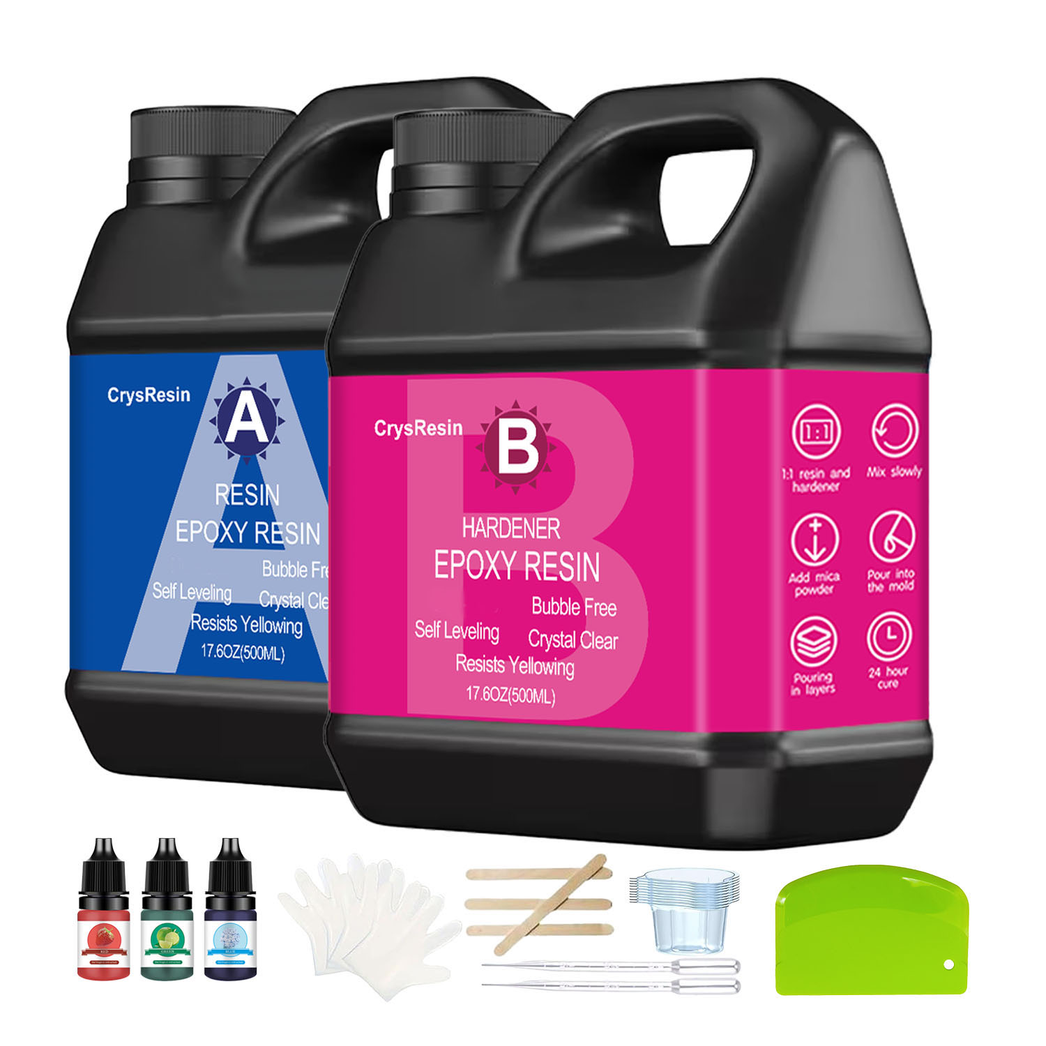 Crystal Clear Epoxy Resin 1:1  - Resin Art Mold review and price