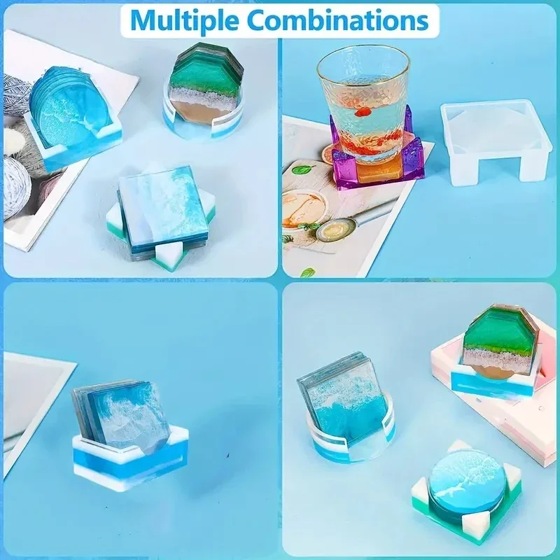 5Pcs/Set DlY Epoxy Resin Cup C - Coaster Mold Square review and price