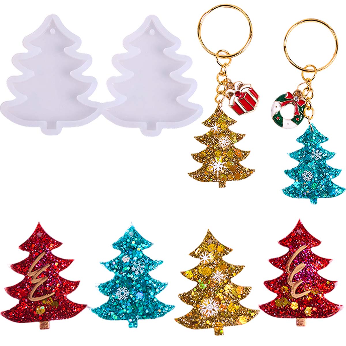 3D Christmas Tree Pendant Sili - Resin Art Materials review and price