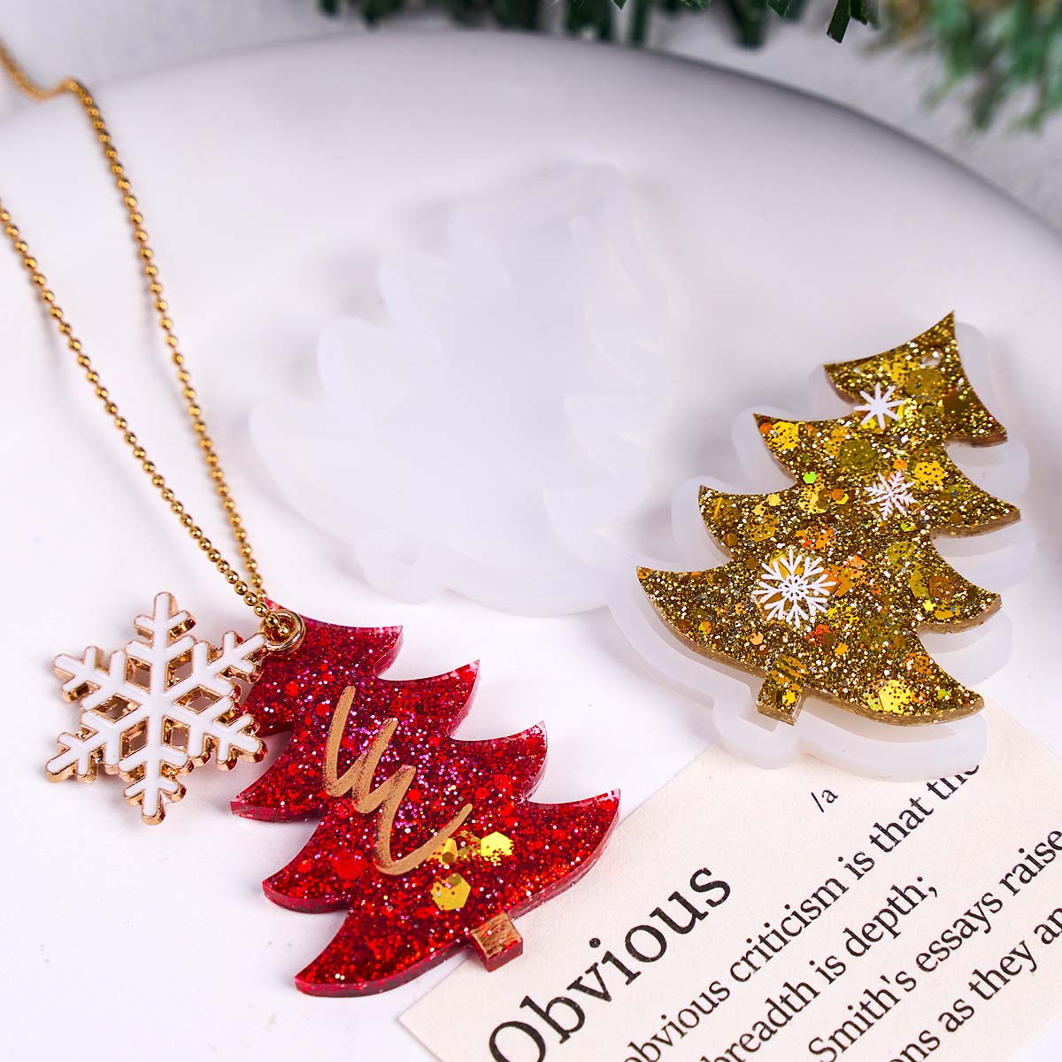 3D Christmas Tree Pendant Sili - Resin Art Materials review and price