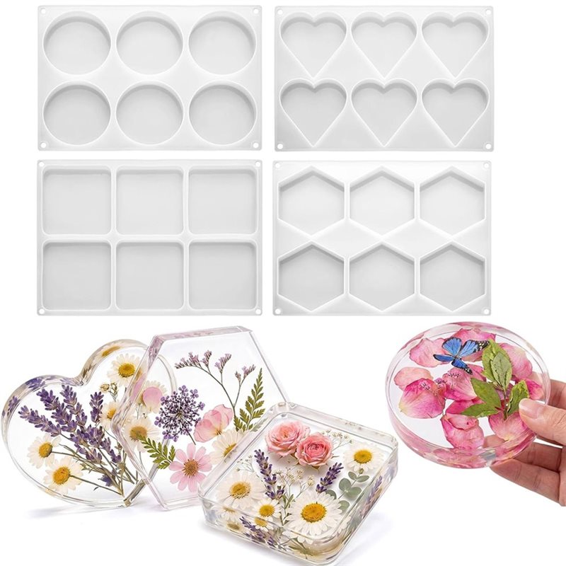 [ABFI!】 Resin Molds For DIY Ep - Coaster Mold Square review and price