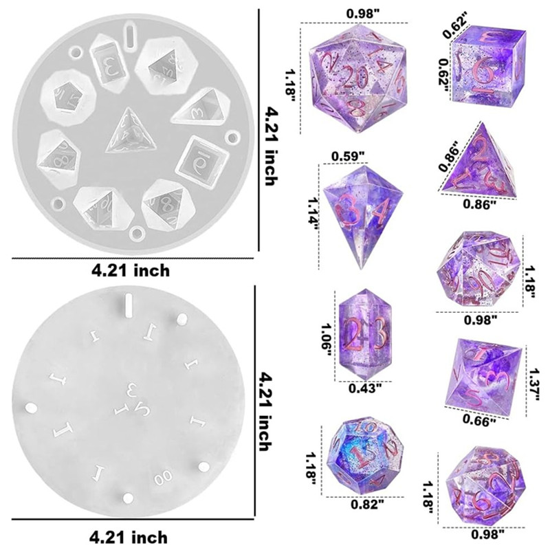 DIY DND Sharp Edge Dice Silico - Resin Art Mold review and price