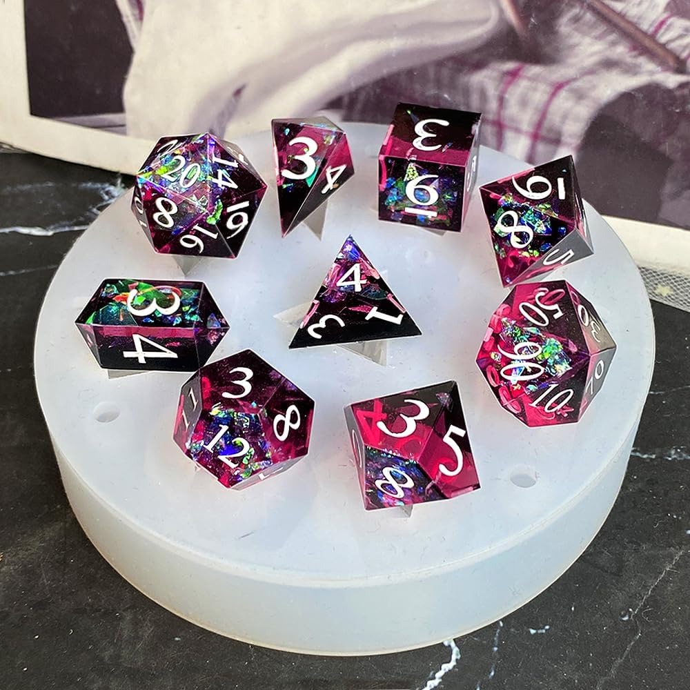 DIY DND Sharp Edge Dice Silico - Resin Art Mold review and price