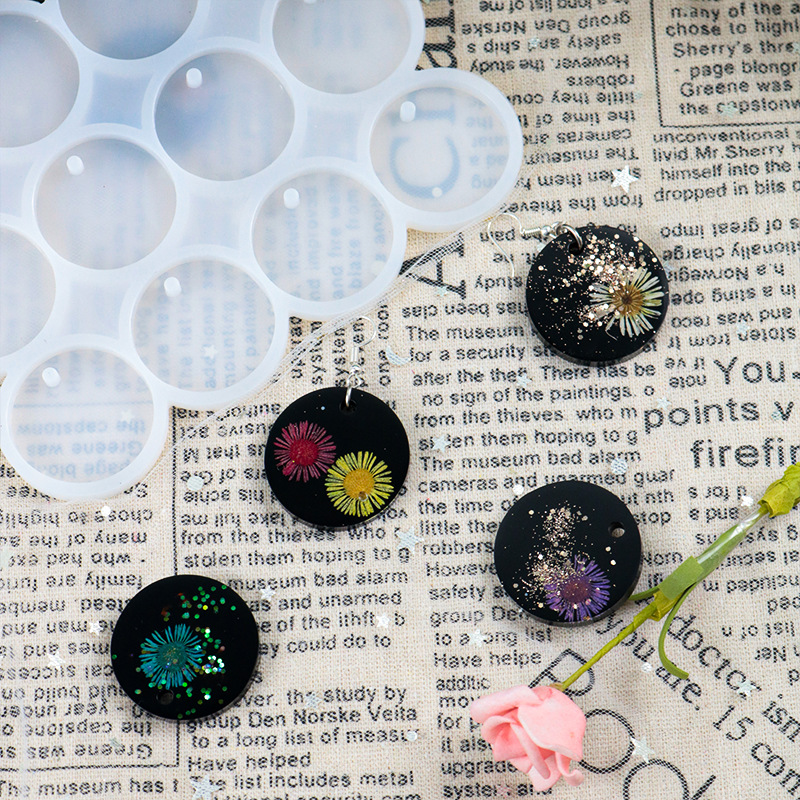 8/12pcs Round Oval Pendants Re - Resin Art Mold review and price