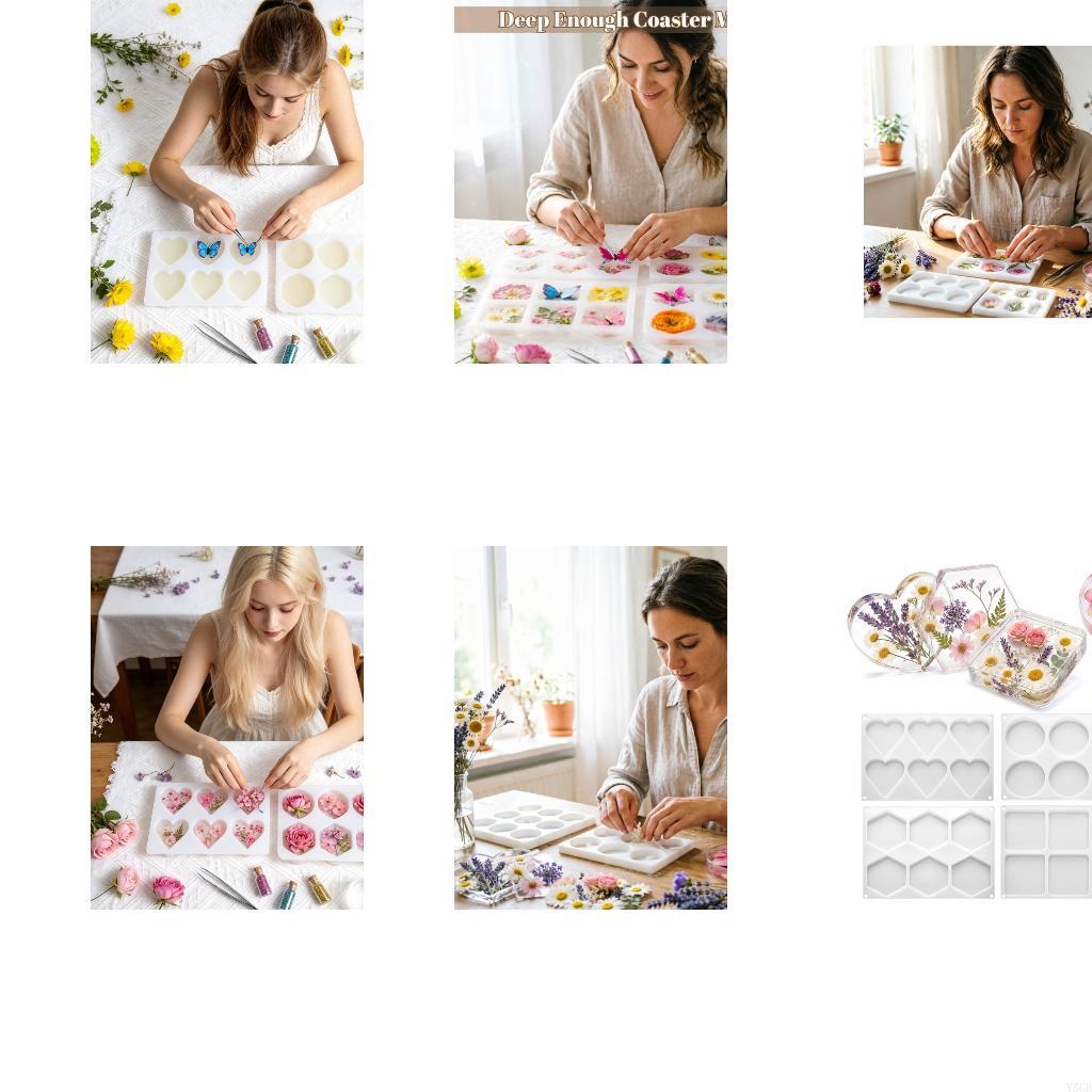 Coasters Resin Mold Heart Circ - Coaster Mold Square review and price