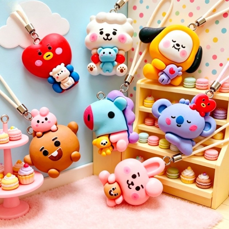 7pcs BT21 Resin Cartoon Charm  - Resin Art Materials review and price