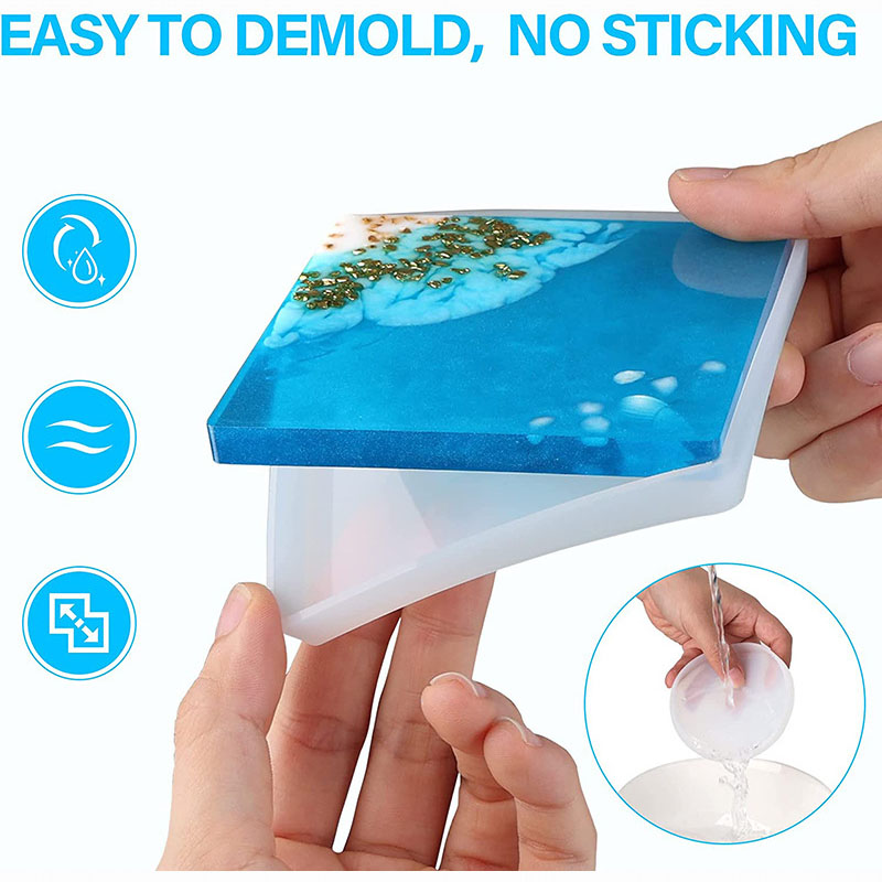 Round Square Coaster Silicone  - Coaster Mold Square review and price
